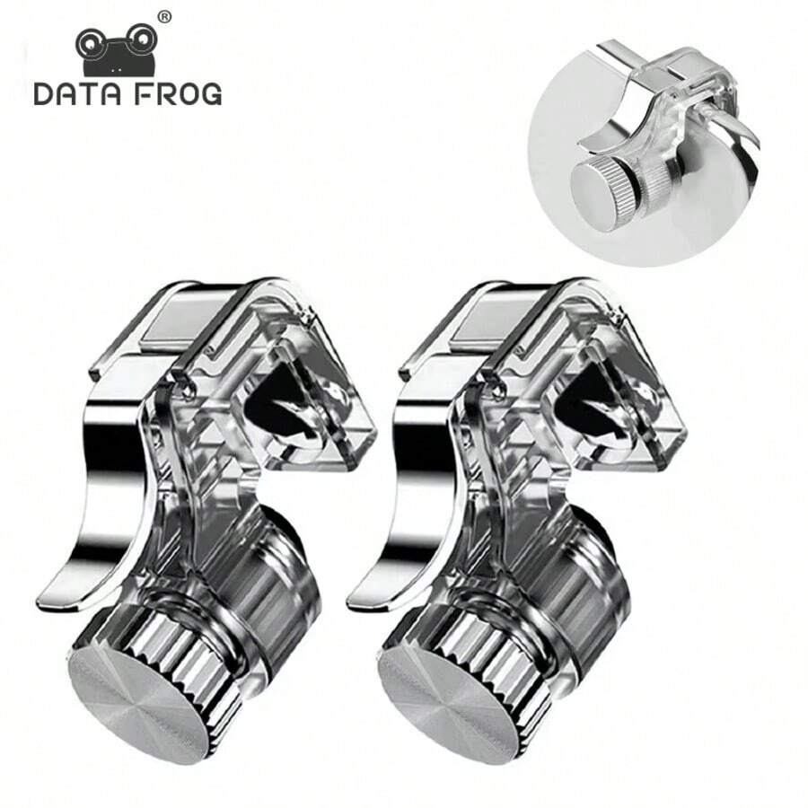 DATA FROG DATA FROG Metal Mobile Trigger Gamepad Gaming L1R1 Shooter Mobile Controller Smart Phone Fire Button Aim Key Joystick