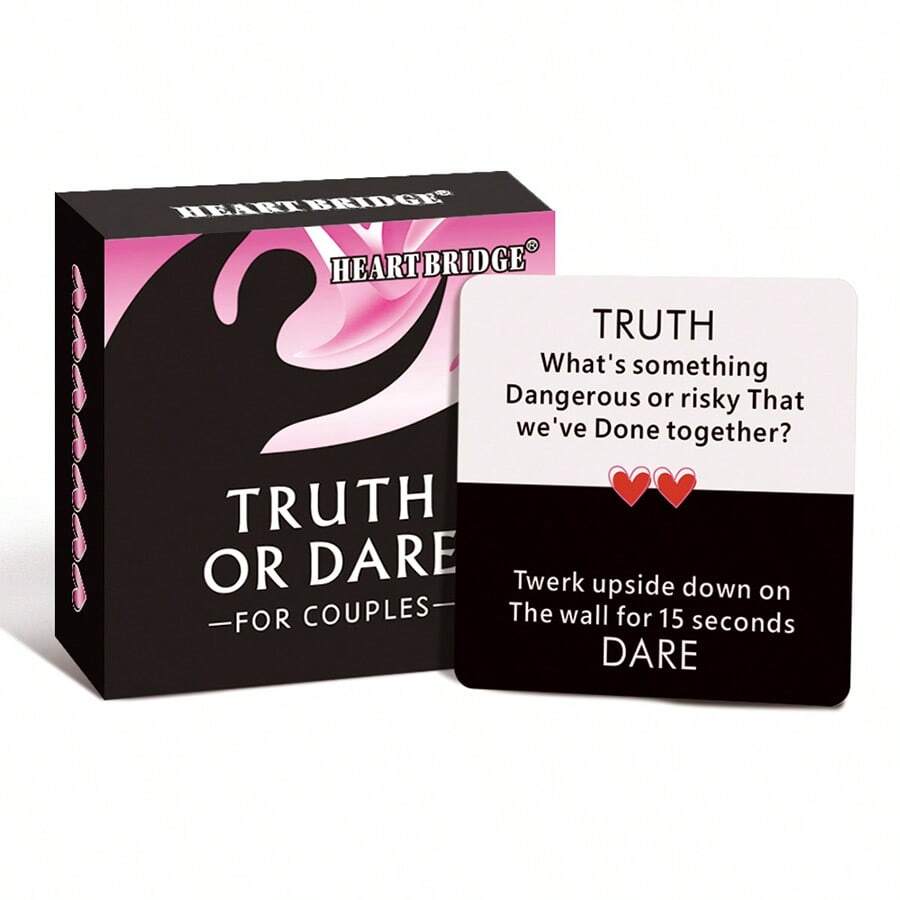 1PC Couple Bedroom Fun Card Games, Tabletop Games, Sex Games, Sex Toys, Exciting Truth To Heart Adventure Challenges, Romantic Valentine's Day And Christmas Gifts For Partners, Perfect For A Perfect Date Night | 50Cards|