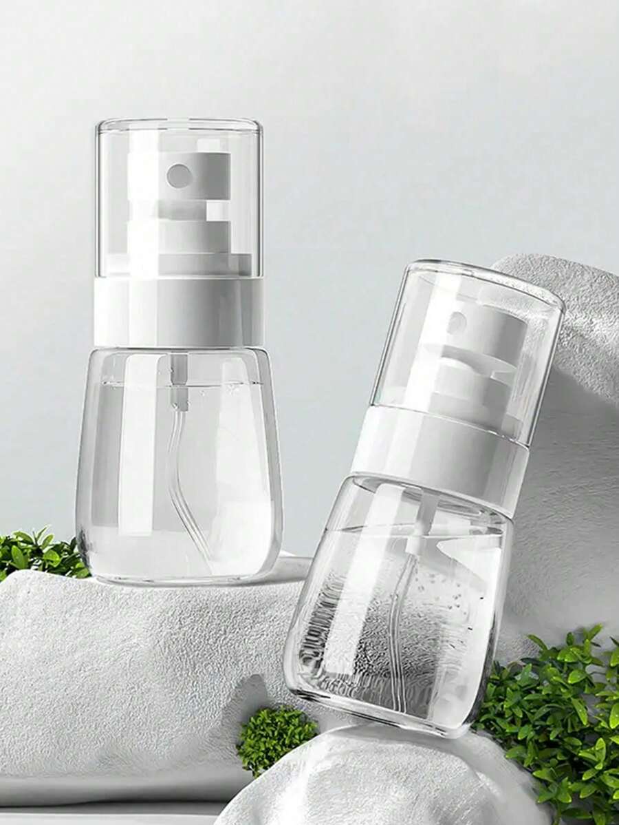 1/2pcs Mini Hair Refresher Sprayer - Ultra-Fine Mist 360-Degree Stylist Sprayers With Perfume Atomizer Pump , 60ml And 30ml Capacities, Refillable Clear Containers, Compact And Portable Back To School