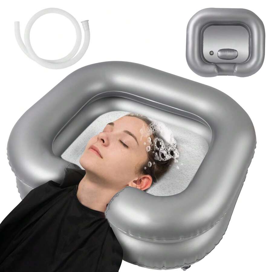 Inflatable Shampoo Basin For Bedridden And Disabled,Portable Shampoo Bowl For Injured, Hair Washing Basin For Childred,Pregnant Woman,Easy Hair Washing At Home Back To School