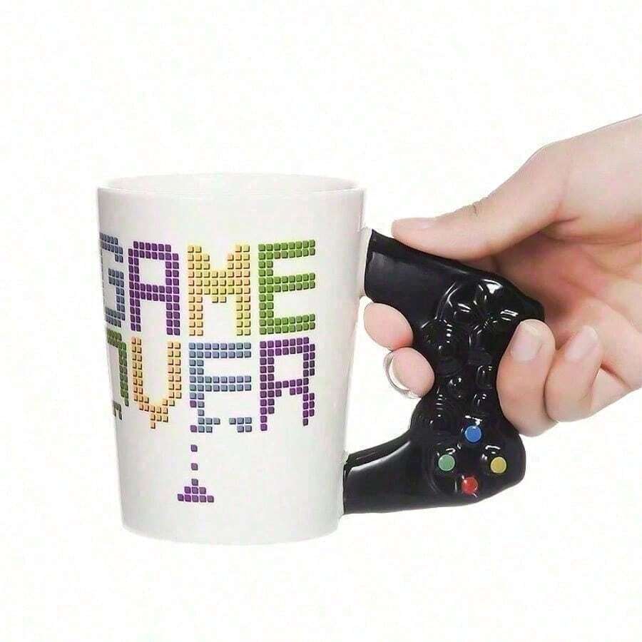 Handmade Ceramic Coffee Cup 3D Game Handle Style Home Breakfast Milk Cup Game Player Creative Birthday Gift Cups Back To School