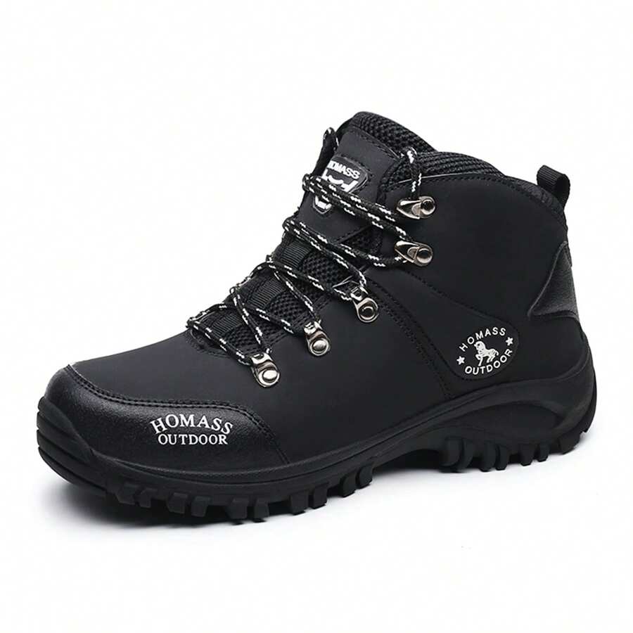 Men's Waterproof Non-Slip Outdoor Hiking Shoes, Warm Trekking Climbing Shoes