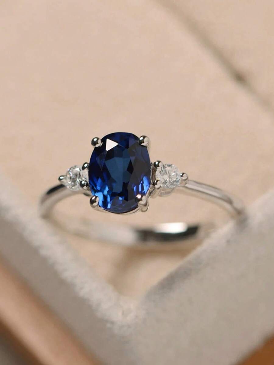 1Pc Teen Elegant Cubic Zirconia Rings For Girls For Birthday Gifts For Party Jewelry Daily Decoration
