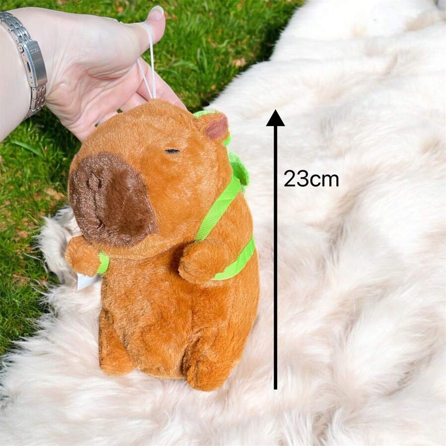 1 pieza 23cm peluche de Kapybara con turtuga,buena calida.el mejor regalo de vacaciones.