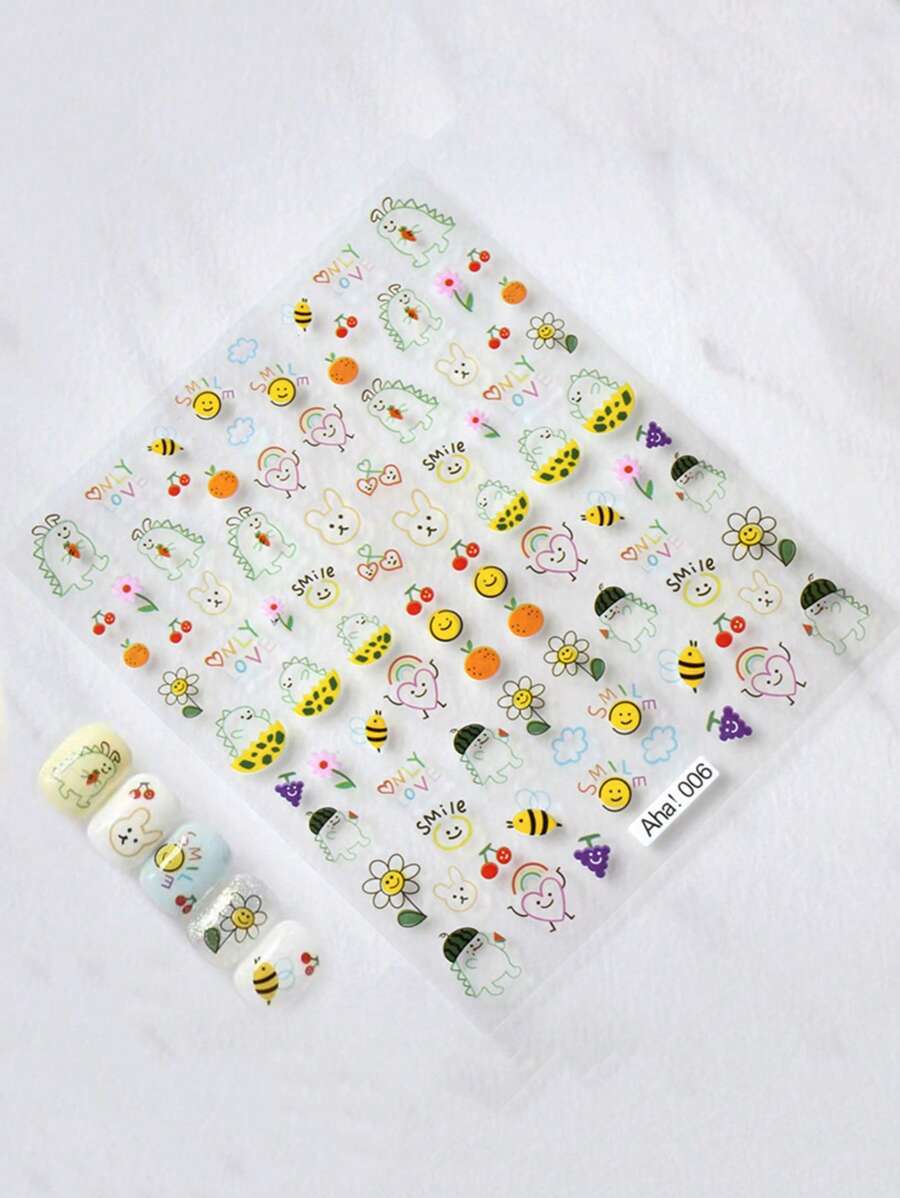 Autocollants pour ongles en forme de fleurs à cinq pétales, petites fleurs blanches, feuille décorative pour la manucure