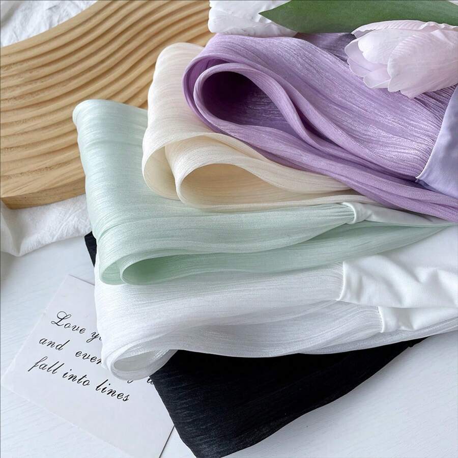 1 Pair Women's Summer Ice Wire Cooling Arm Cover - Breathable, Loose Sun Protection, Suitable For Driving And Outdoor Activities, Polyester Fabric, Light And Fashion, Outdoor Clothing | Breathable Sleeve | Woven Texture