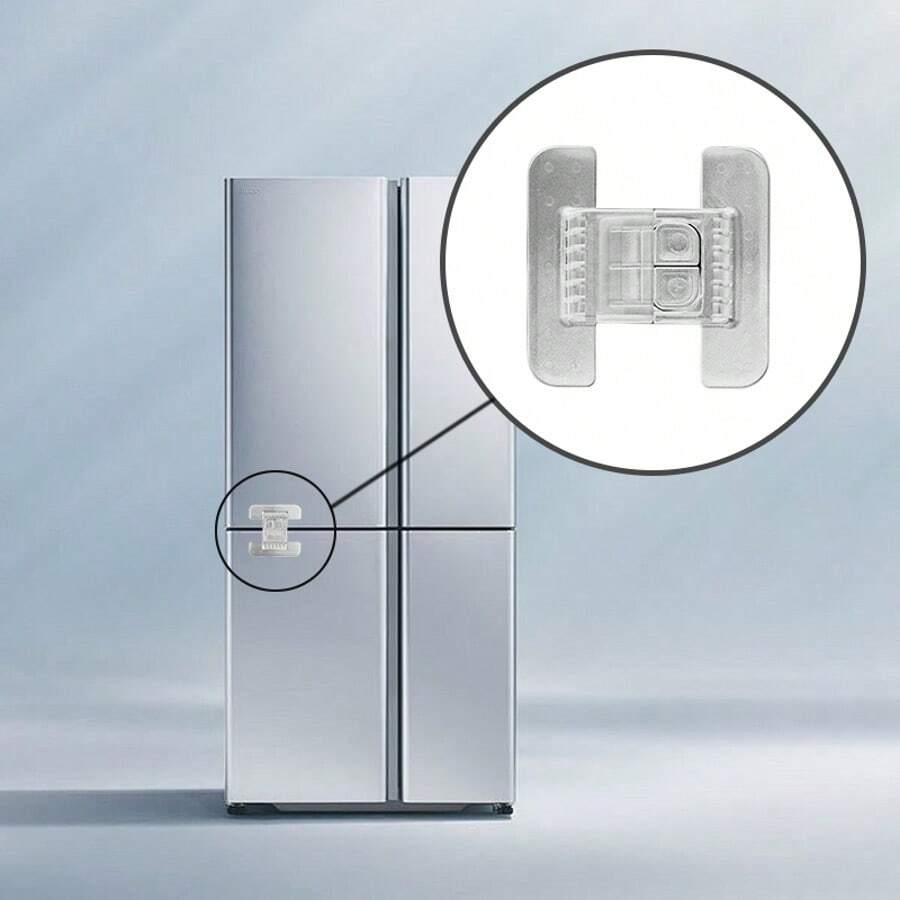 4pcs Baby Transparent Cabinet Locks, ABS Material Safety Fridge Lock Buckles, Child Safety Lock Clips For Refrigerator, Water Dispenser, Single-Door Fridge