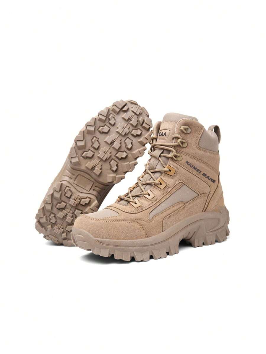 Men's Outdoor Hiking Shoes, Professional Training Shoes, Breathable Fabric Athletic Sneakers, Anti-Slip Outdoor Shoes, Boots, High-Top Boots, Outdoor Hiking Boots