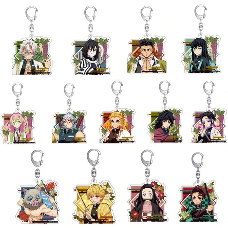 bandai Cartoon Bag Hanging Decoration Acrylic Key Chain : Kimetsu No Yaiba Iguro Obanai Cute Y2K Cartoon Pendant, Suitable For Shoulder Bags And Backpacks And Keys, The Perfect Gift For Fans, Cosplay Party Decoration Pendants Car Pendants Creative Anime Derivatives, Japanese Comic Pendants, Senior Anime Fans Collections, Otaku Series Gifts , Cheap Holiday Gifts