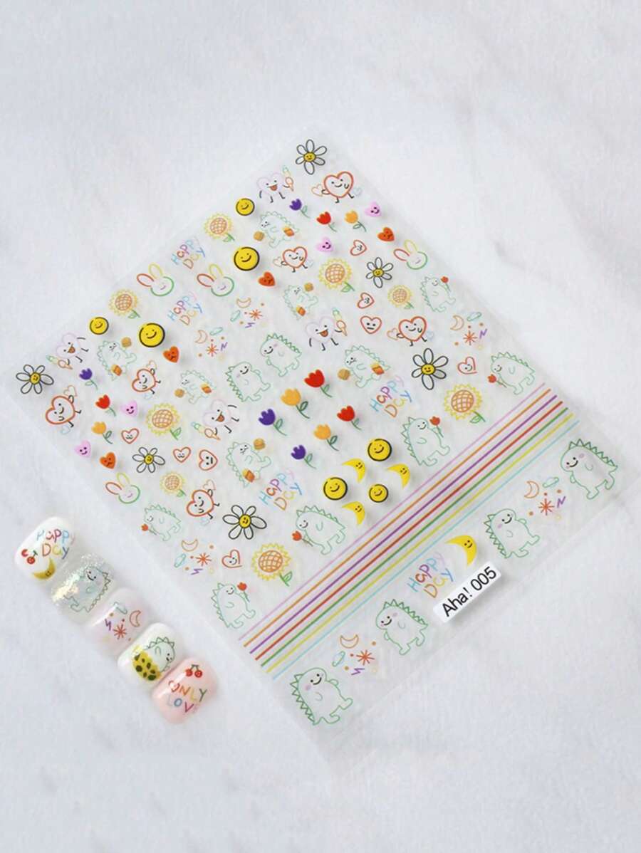 Autocollants pour ongles en forme de fleurs à cinq pétales, accessoires pour ongles à petites fleurs blanches, décoration d'ongles en feuille pour manucure