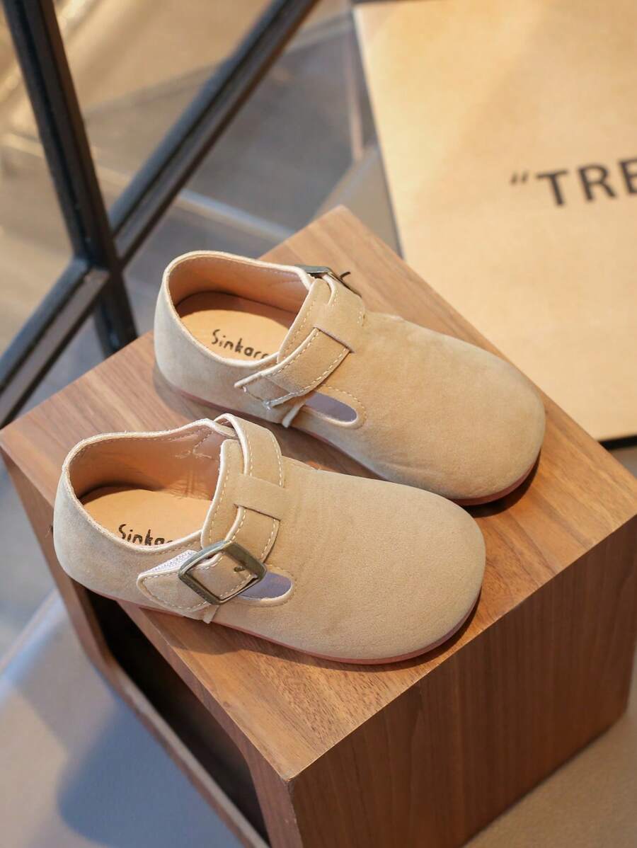 Kids Fashion Flat Shoes Suede Leather Girl Student Casual Shoes