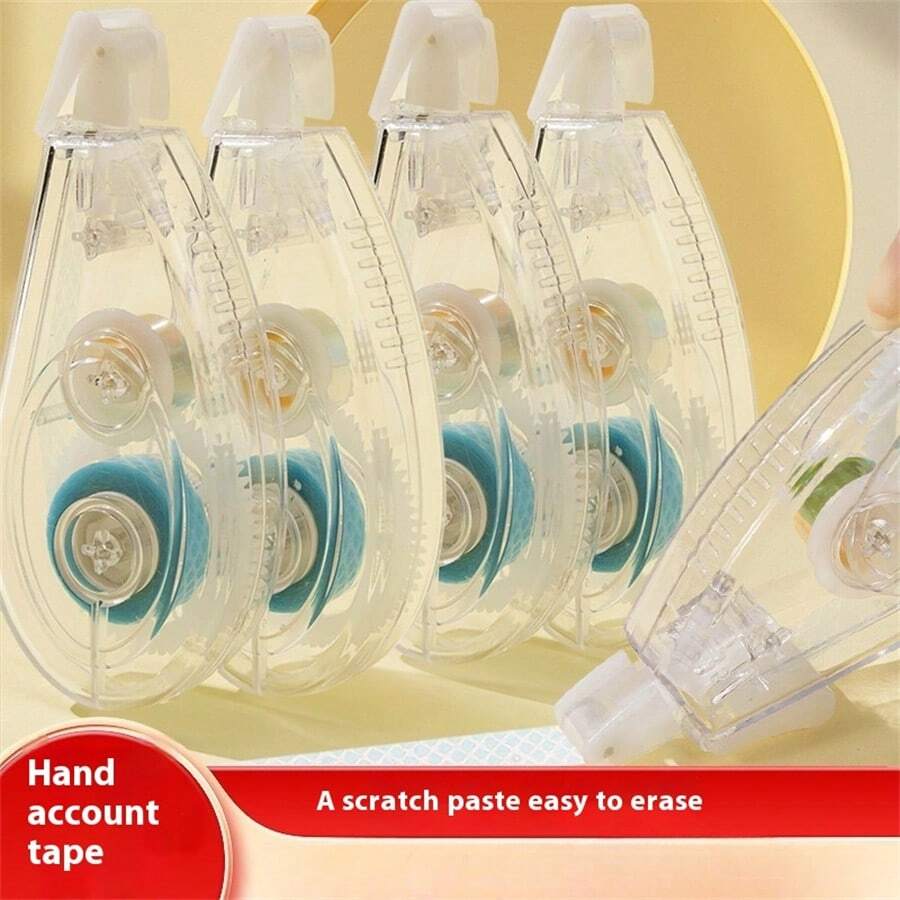 4 pièces/1 set Stylo adhésif double face à haute viscosité sans trace, utilisé pour les journaux, les fournitures scolaires, les marqueurs de couleur, les agendas, les cadeaux pour les amis, la rentrée des classes