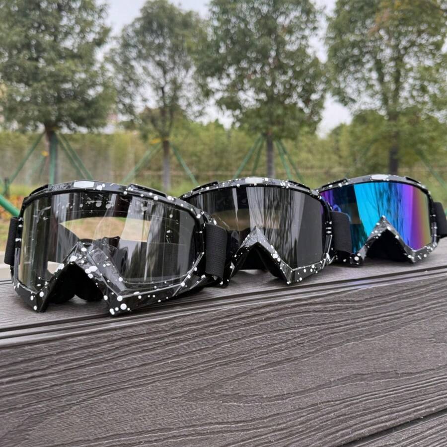 1pc New Lightweight Motorcycle Goggles, Outdoor Sports Sunglasses, Comfortable Wearing