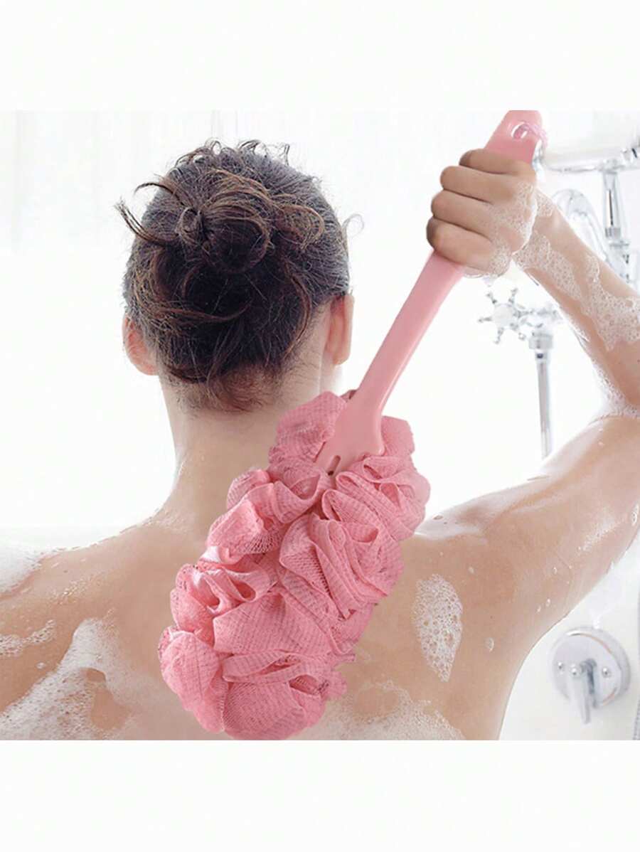 Langstieliger großer Badbürste, Langstieliges Scharubbende Badaccessoire, Blumen Badbürste, Schrubbbürste für das Bad, Schrubbbad Kugel, Schrubbrücken und Rücken