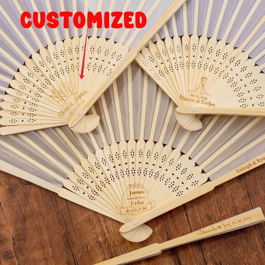 Abanico de mano personalizado, abanico de madera para boda, regalos de boda a granel, regalos para fiestas de boda, abanicos de boda, abanico de mano de madera, regalos, regalos para la esposa