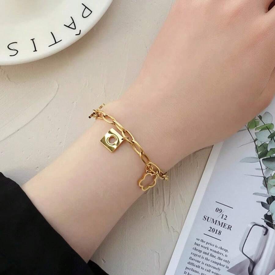 1pc Graduation Gift Flower Daisy Decor Bracelet, Summer Jewelry, Western Jewelry, Beach Accessories Jewelry, Dance Party, Beach, Summer, Jewelry, Accessories