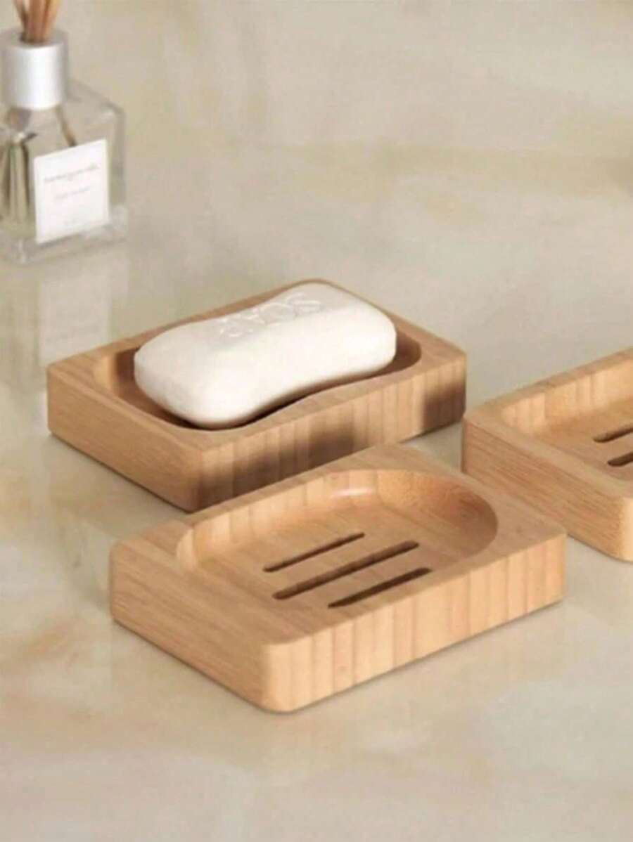1pc Wooden Soap Dish With Vintage Pattern, Bathroom Soap Storage Tray Chirstmas Home Decoration Home Decor Valentine's Day, Valentines Wedding, Birthday