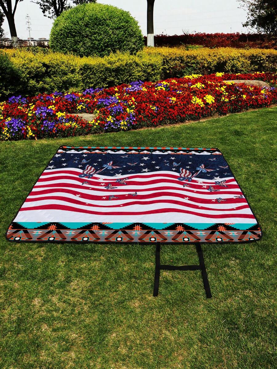 1pc Digital Printed Thickened Outdoor Oxford Cloth Waterproof Camping Mat