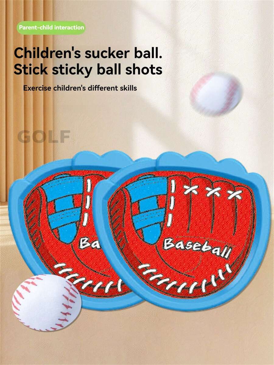 Juego de pelotas pegajosas con objetivo luminoso - Conjunto de 6 pelotas de succión y guantes con objetivo luminoso, juguete deportivo para niños mayores de 3 años (para uso en interiores y exteriores) Labobo
