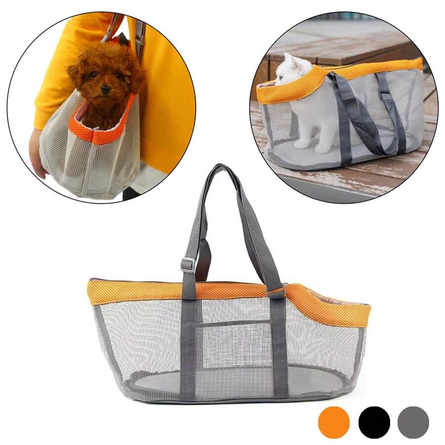 1 Stück Tragetasche für Haustiere, atmungsaktive tragbare Umhängetasche zum Tragen für Katzen & Hunde, faltbar und belastbar