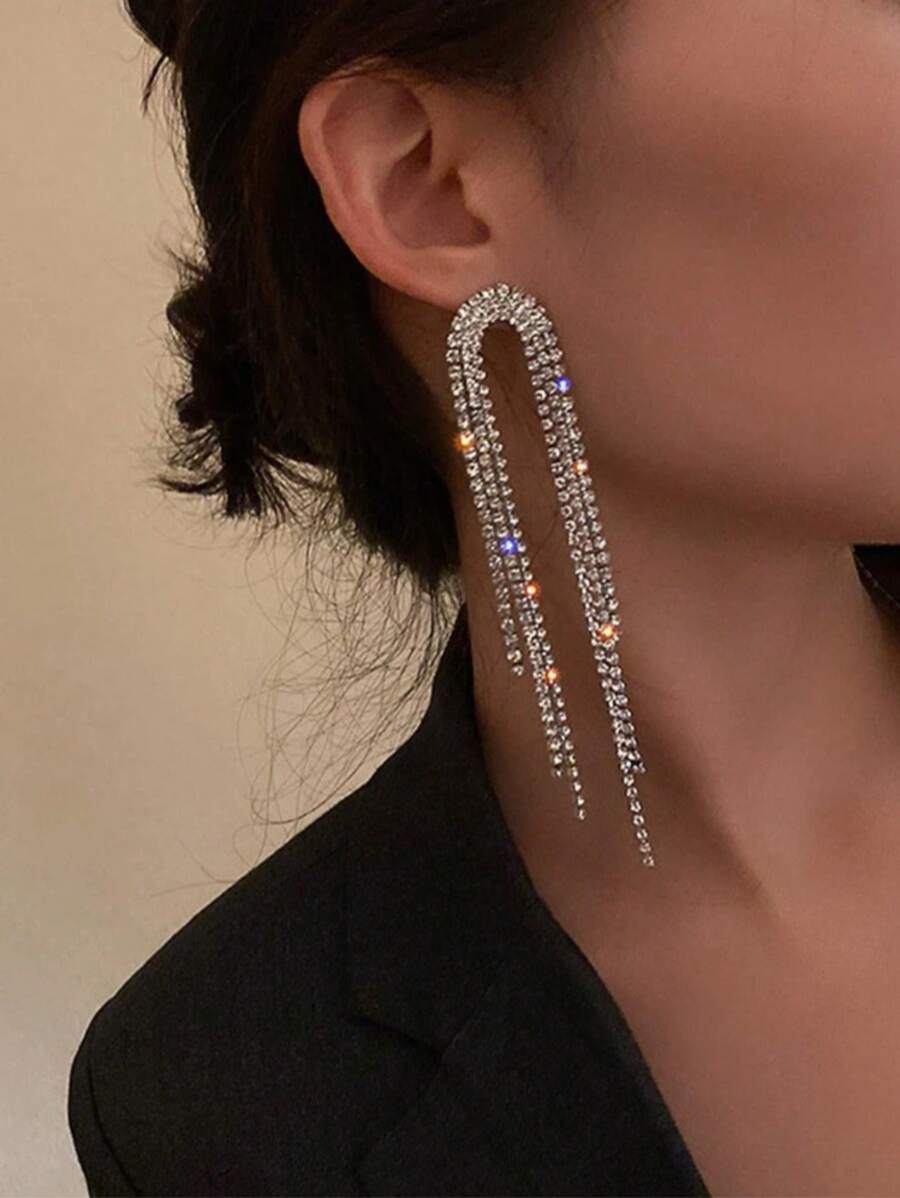Brincos com borlas para mulheres, brincos longos e pendentes, acessórios elegantes para brincos