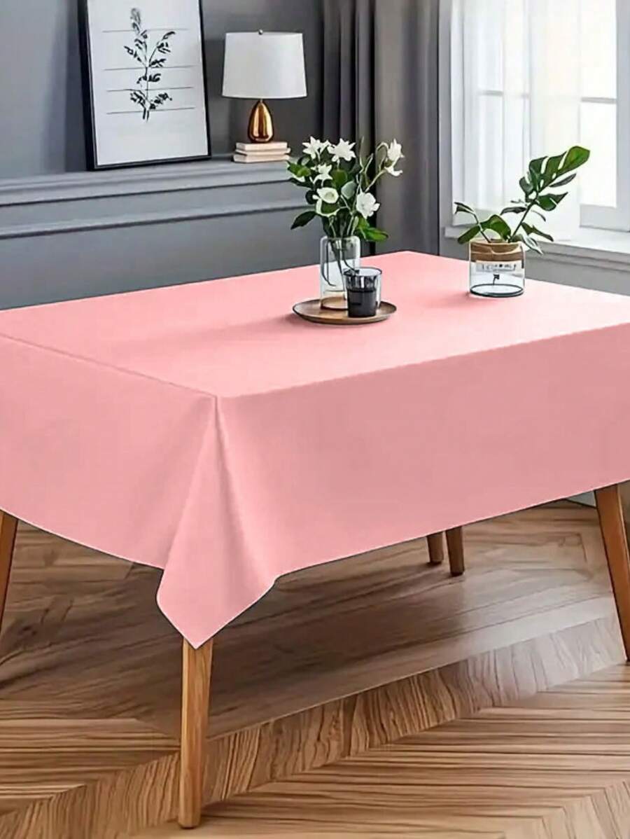 Solid Color Waterproof Oilproof Tablecloth For Birthday Party, Modern Style Dining Cloth, 4 Colors Table Cover Tablecloth Placemats Batch