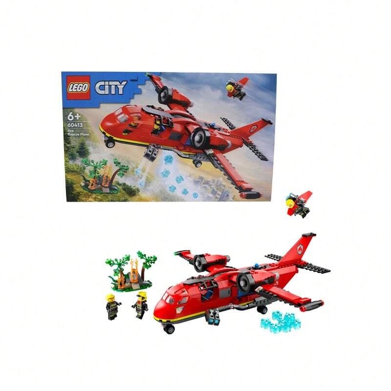 LEGO 60413 Bloques de construcción educativos de la serie City Fire Aircraft para niños y niñas, juguetes y regalos