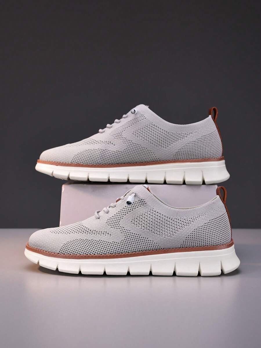 Sapatos Esportivos Respiráveis Estilo Britânico para Homens, Tênis de Corrida em Tela, Sapatos de Fitness, Tamanhos Grandes Até 48, Verão