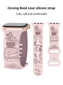 Pulseira rosa com roxo esfumaçado Amantes de livros