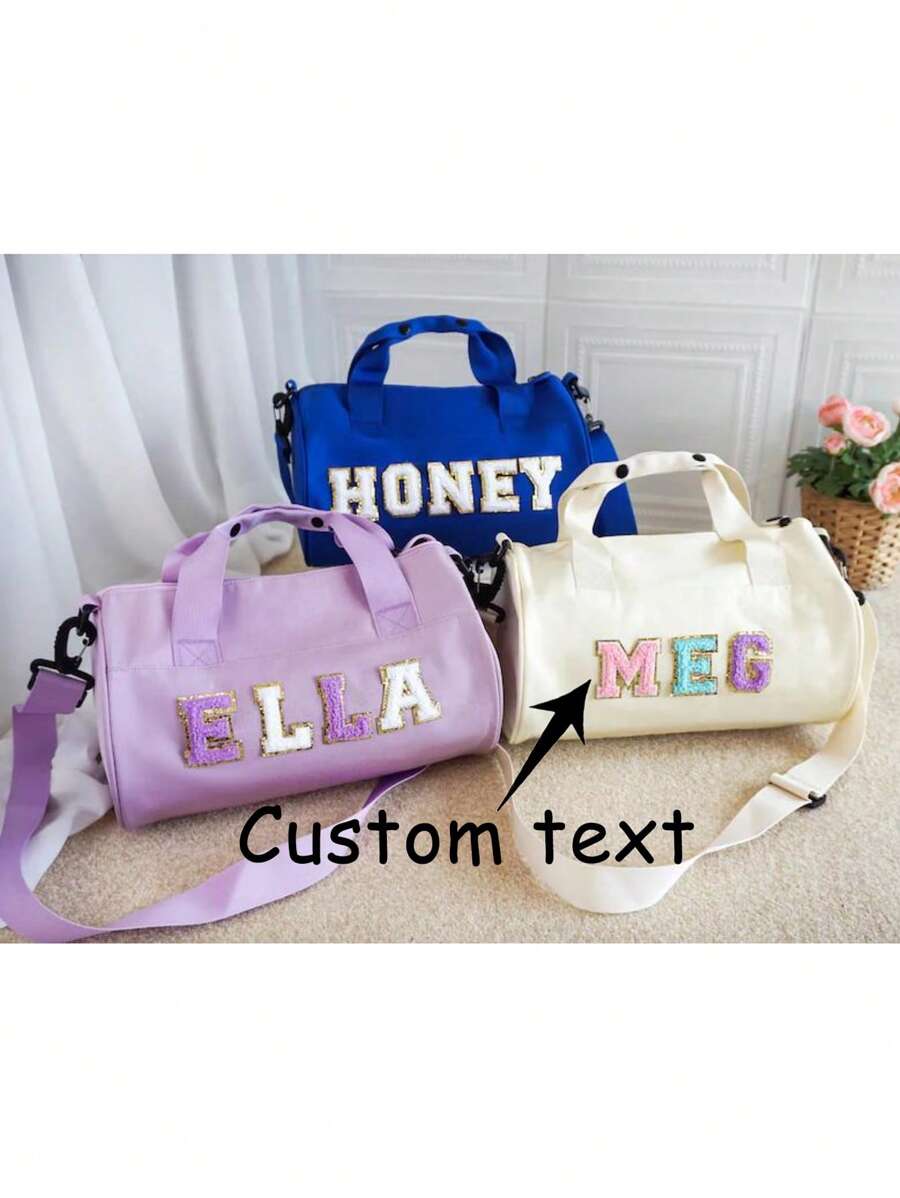 1 Stück personalisierte Namens-Aufbewahrungstasche - Tanztasche/Reisetasche/Sporttasche, individuelle Aufbewahrungstasche/Sporttasche, Geschenk für Gymnastik-Cheerleaderin, Mädchen Rucksack Reisetasche, Mädchen Geburtstagsgeschenk, Geburtstagsgeschenk, Party/Hochzeitsgeschenk, Brautgeschenk für Braut/Brautjungfern