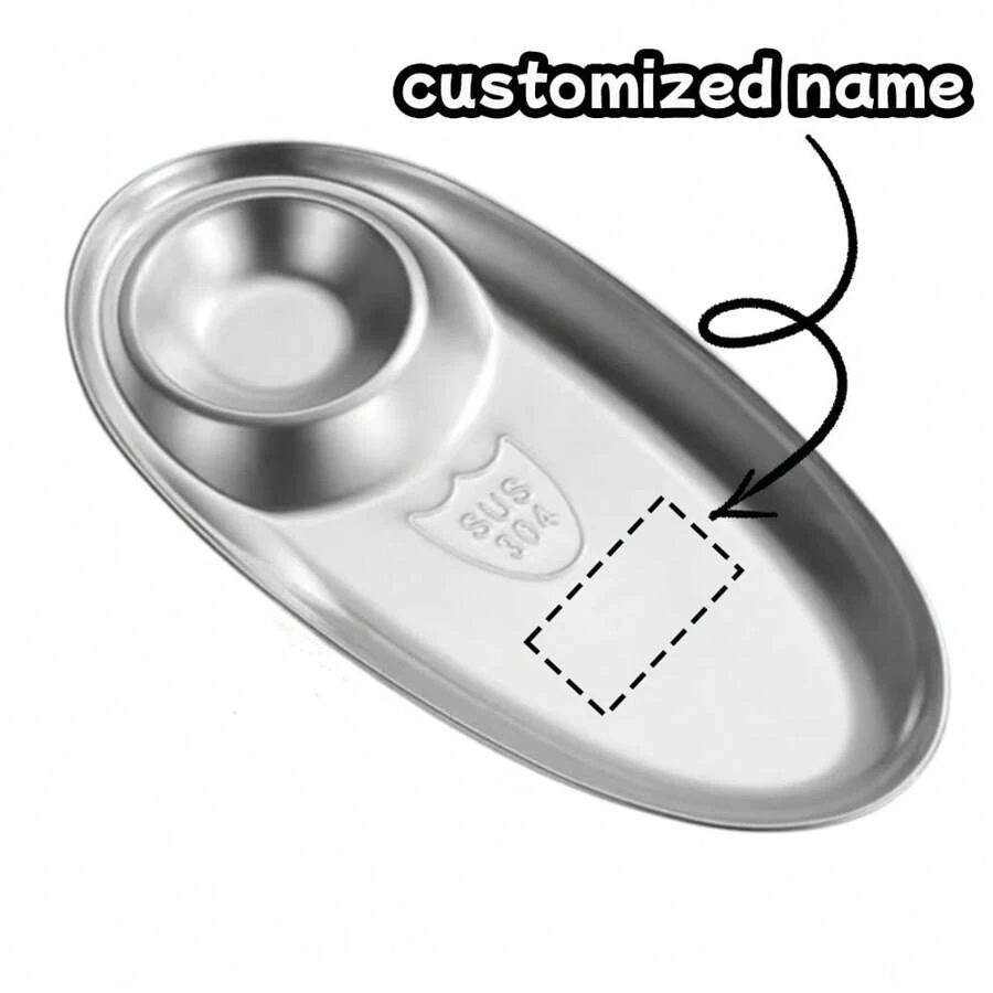 1PC Customized Snack Plate French Fries Elliptical Plate Simple Dip Plate Seasoning Plate