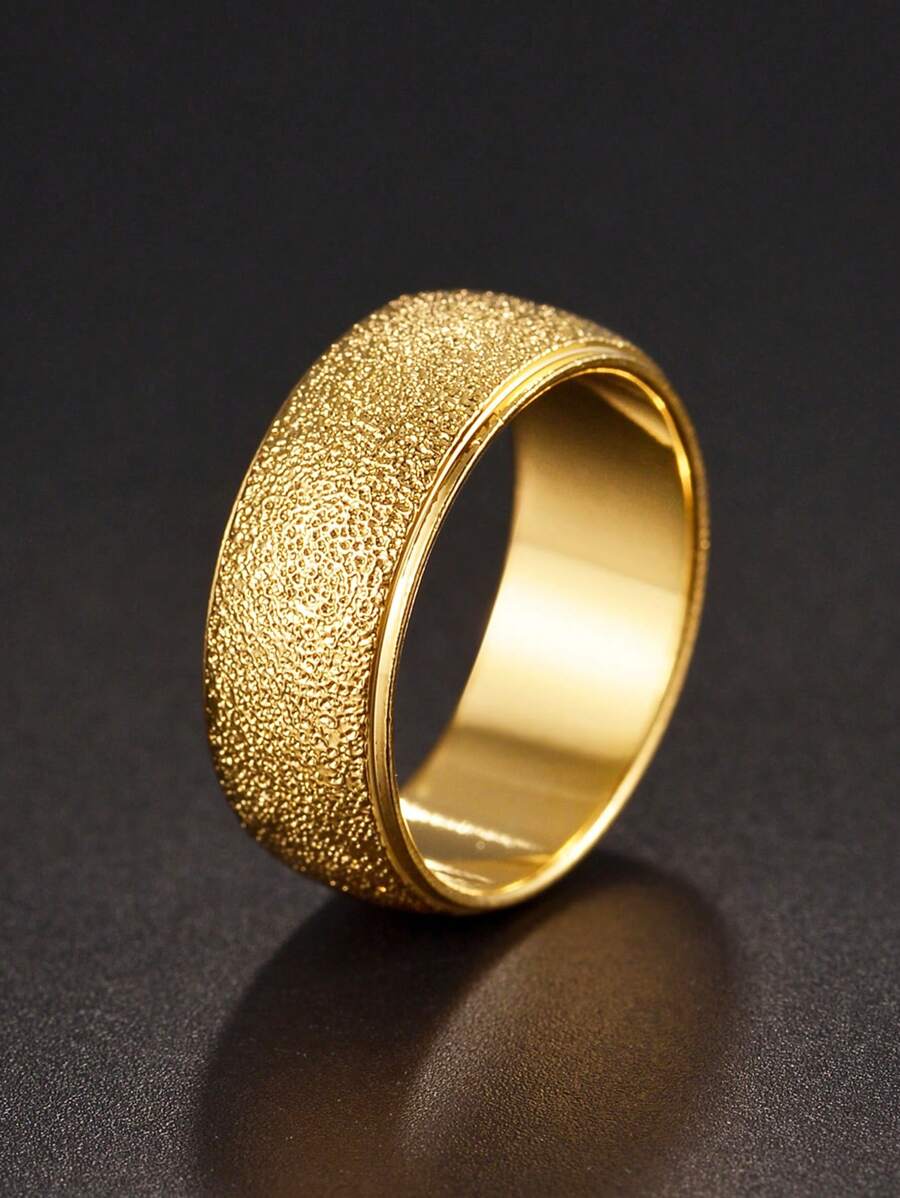 1 anel de aço inoxidável moderno, anel de casal unissex, adequado para casamento, festivais e uso diário