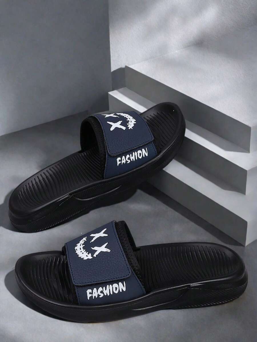 Pantuflas para hombres, diseño especial de patrones de payaso, pantuflas para el hogar de EVA suave y antideslizante para interiores, pantuflas de playa de verano para hombres, suela de EVA súper cómoda y antideslizante, pantuflas casuales para hombre duraderas para exteriores, adecuadas para vacaciones, campamento y diversas actividades