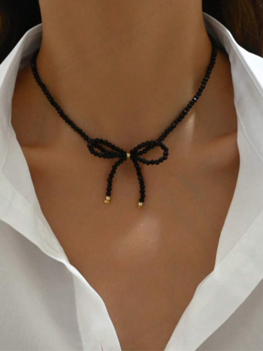 1 pièce Décoration de fausse perle, collier perlé (chaîne faite à la main coupée sur mesure, nombre variable de perles, taille variable de strass)