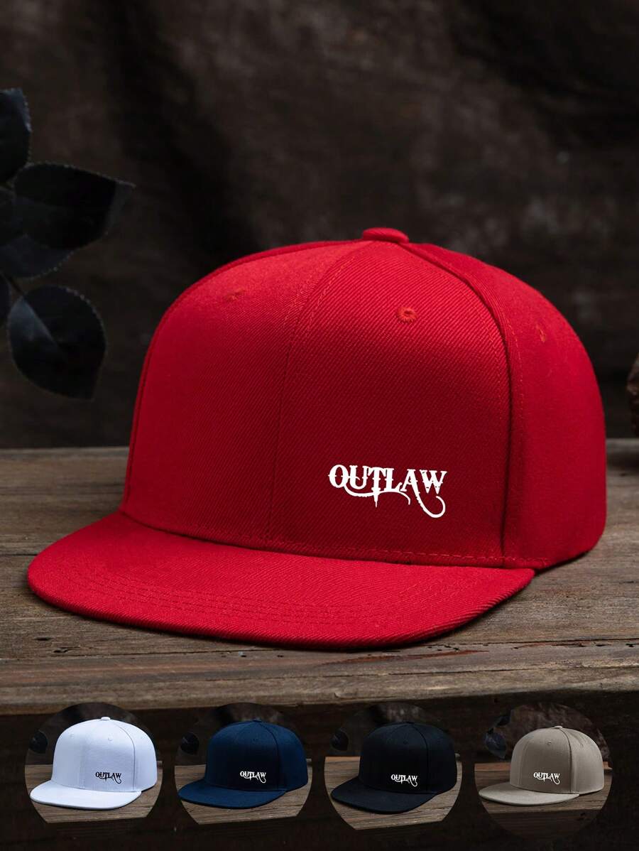 1 Stück Herren Outlaw Grafik Outdoor Lässig Waschbare Verstellbare Hip-Hop Baseballkappe, geeignet für den täglichen Gebrauch