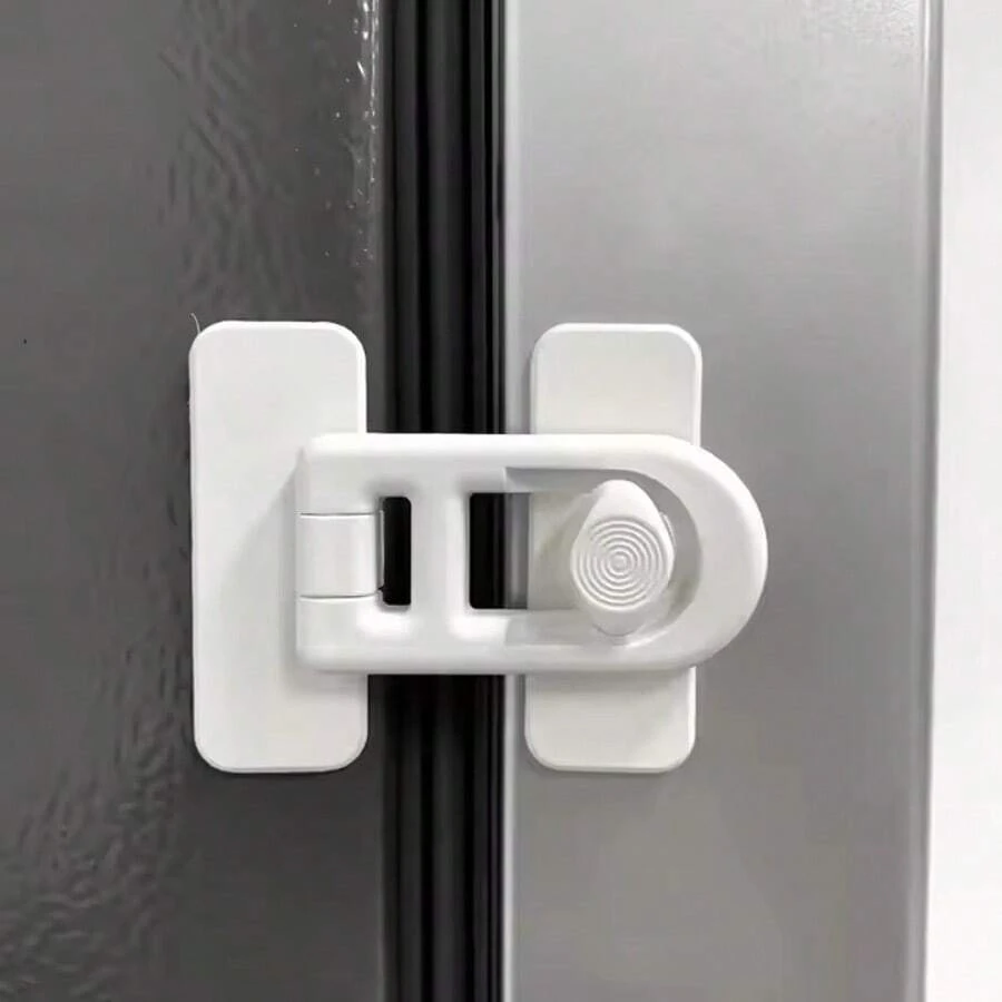 1pc Multi-Color Child Safety Protection Plastic Lock, Minimalist Baby Anti-Pinch Security Lock Suitable For Refrigerator, Cabinet, Drawer, Sliding Door & Window