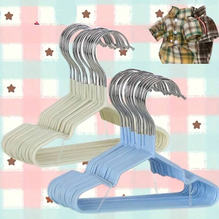 10pcs Mini Metal Pet Clothes Hangers, Pet Apparel Storage, Small Dog Cat Clothes Racks