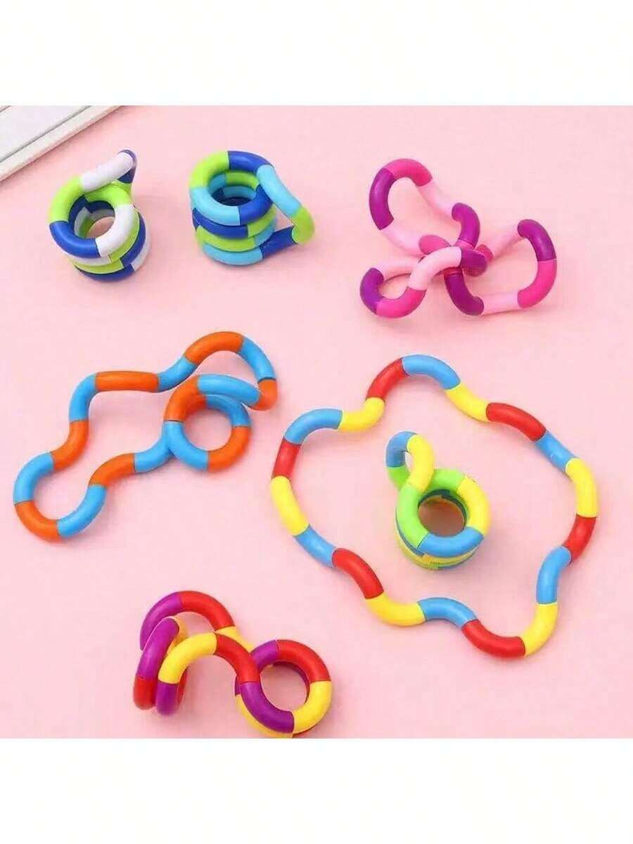 1 pezzo/3 pezzi/5 pezzi Giocattolo antistress Twist & Turn, corda flessibile anti-stress, giocattolo trasformabile. Pieghevole e plasmabile, infinite forme. Ruotabile per rilasciare emozioni e alleviare lo stress. Giunti staccabili, superficie liscia, senza bordi taglienti.