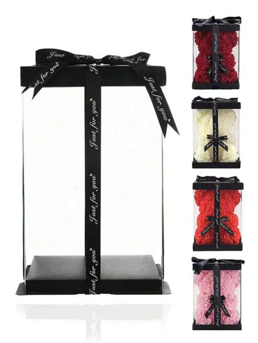 1 Set Eternal Rose Teddy Bear Gift Box, Cute & Romantic Holiday Gift, Suitable For Mother's Day, Valentine's Day, Birthday Party