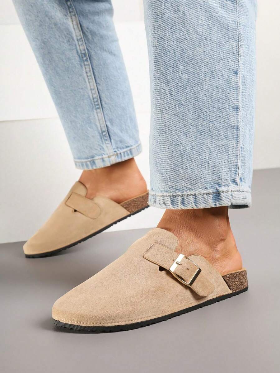 Vielseitige, einfache Clogs-Stil Zehentrenner mit Schnallen