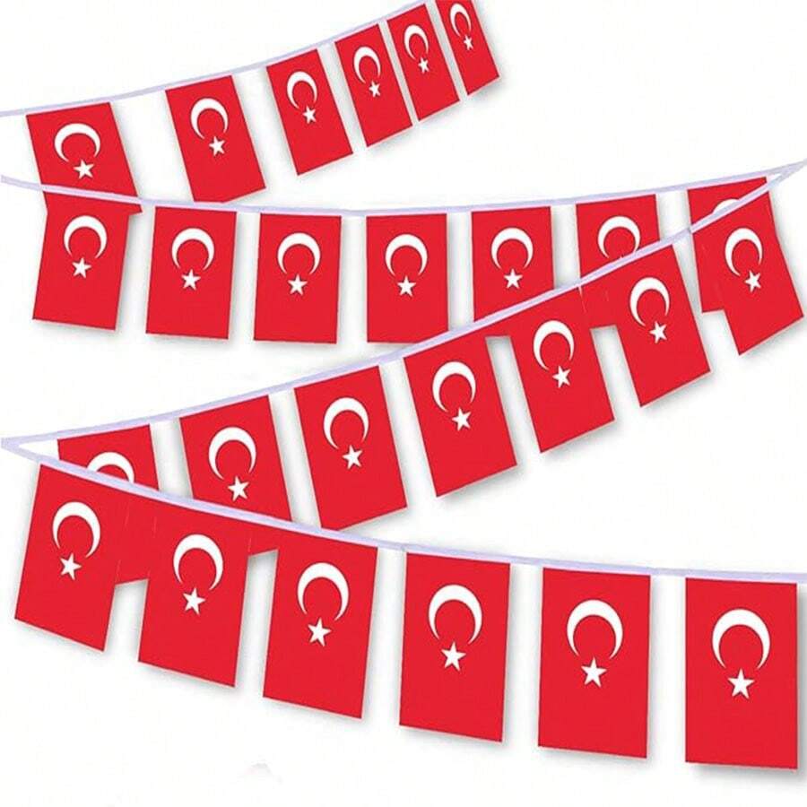 Turkey Flag, (Hand Waved Flag) Turkey Mini Flag, Holiday Event Flag Conference Room . Classroom . Garden . Holiday Grand Opening Bar Sports Club Decoration (Turkey)