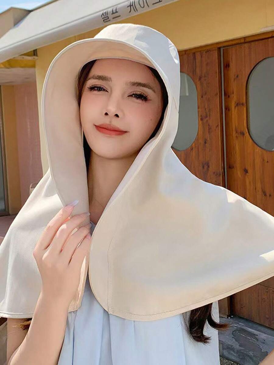 Chapeau de soleil femmes printemps/été à large bord, mode, polyvalent personnalisé. Protection du cou extérieure, visière solaire chapeau de seau pliable