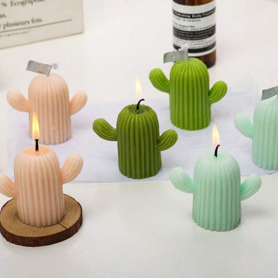 1pc Cactus Scented Candle,Handmade Souvenir,Home Creative Decorative Item