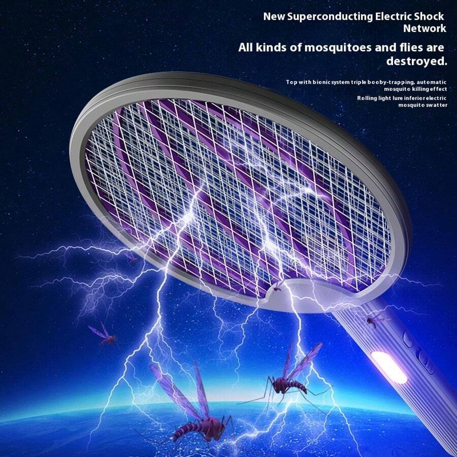Foldable Electric Mosquito Killer Zapper Raqueta Mata Electrico USB Rechargeable Zanzare Mata Fly Tue Mouche De Anti Mosquitos,300mah