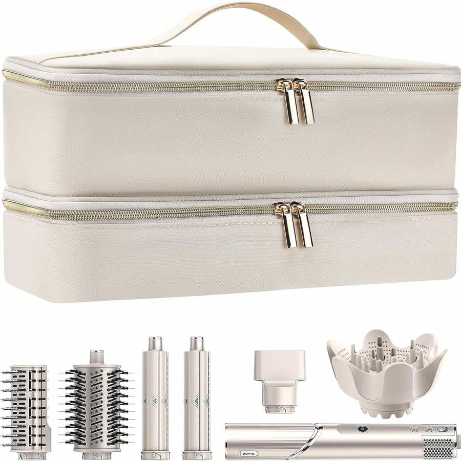 Estojo de Viagem Portátil de Grande Capacidade para Secador de Cabelo e Acessórios, Nécessaire, Bolsa de Toucador, Ferramentas de Penteado, Essencial para Viagens, Presentes de Feriados (Dia dos Namorados, Natal, Dia das Mães)
