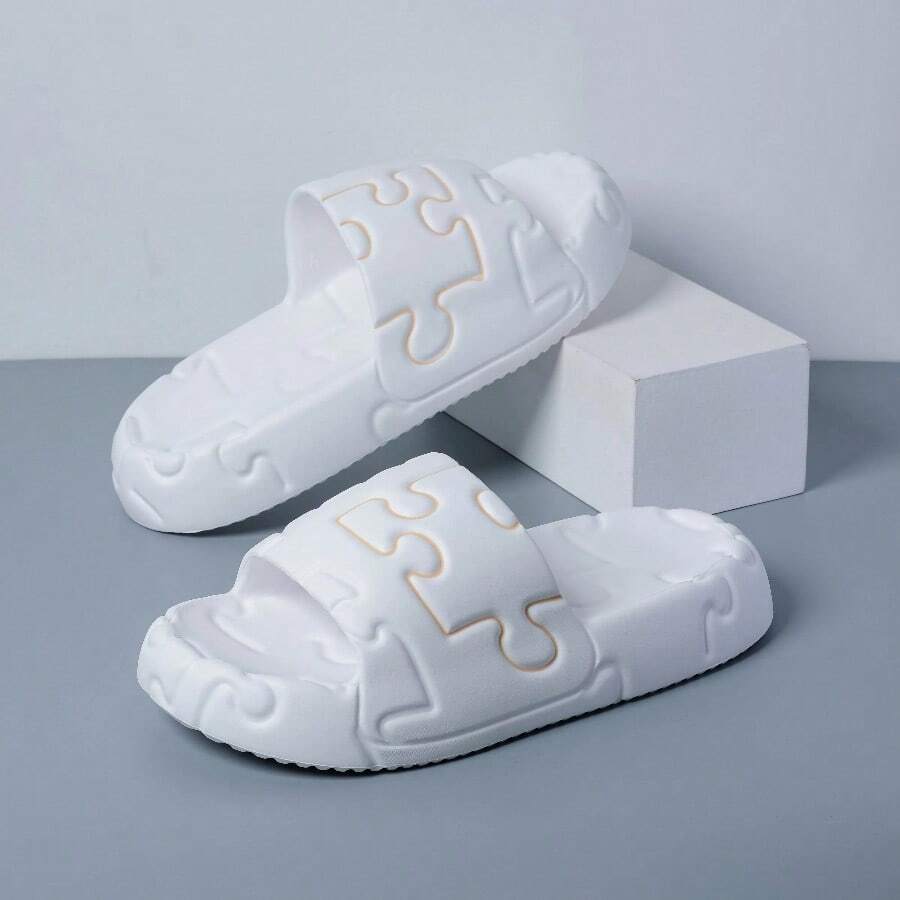Men's Soft Comfortable Slippers, Fashion Hollow Design, EVA Non-Slip Sole, Suitable For Indoor & Outdoor/Beach, Wear-Resistant, Slippers