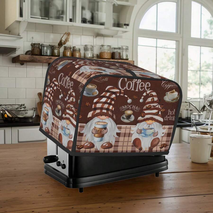 1 buc. Capac de praf pentru aparatul de cafea, hota de praf pentru prăjitor de pâine, 2/4 felii, potrivită pentru majoritatea cuptorului cu microunde.