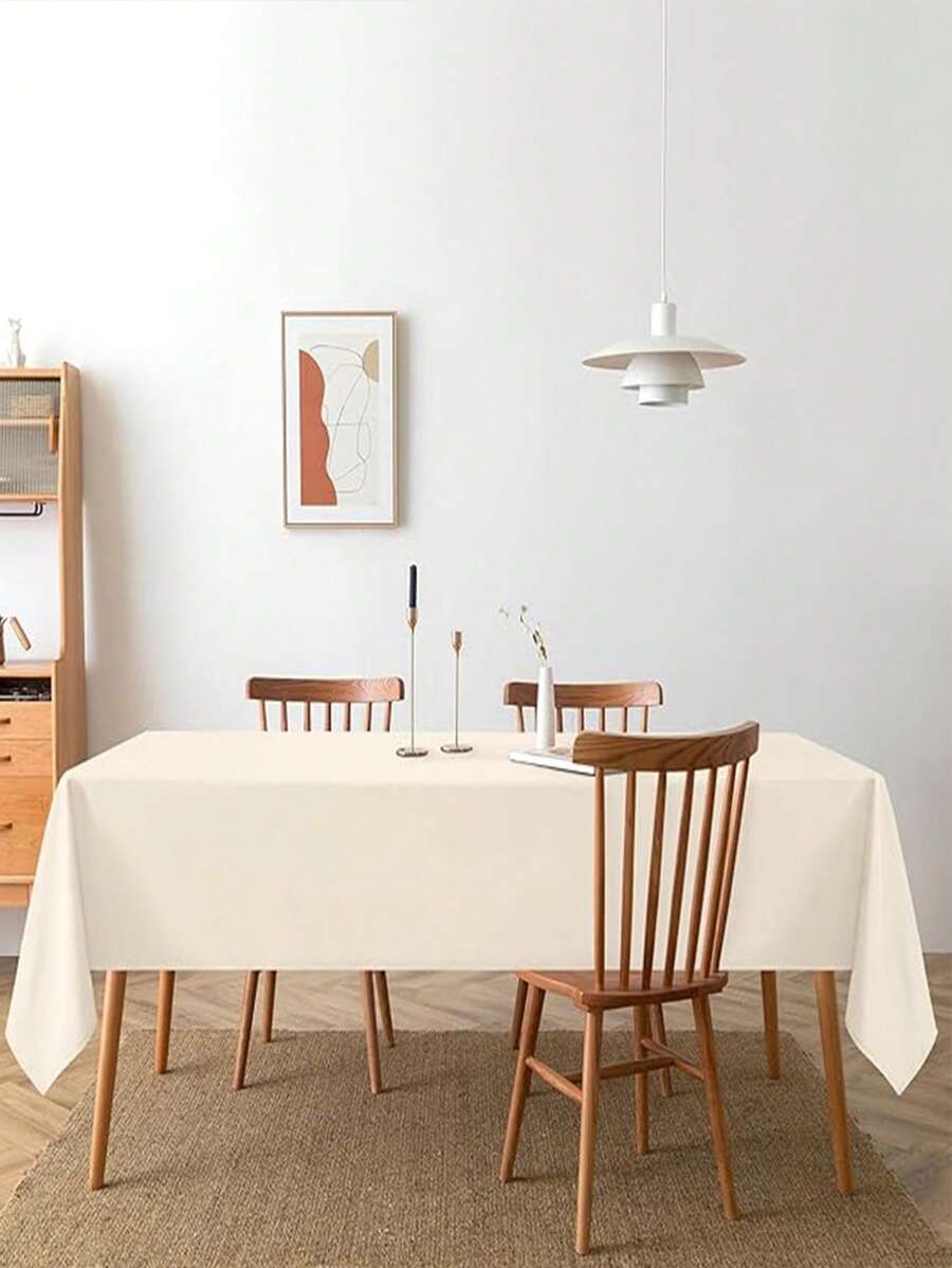 1 pièce Nappe en polyester imperméable et résistante aux plis, convient pour les banquets de mariage, la décoration de tables à manger et la décoration de la maison
