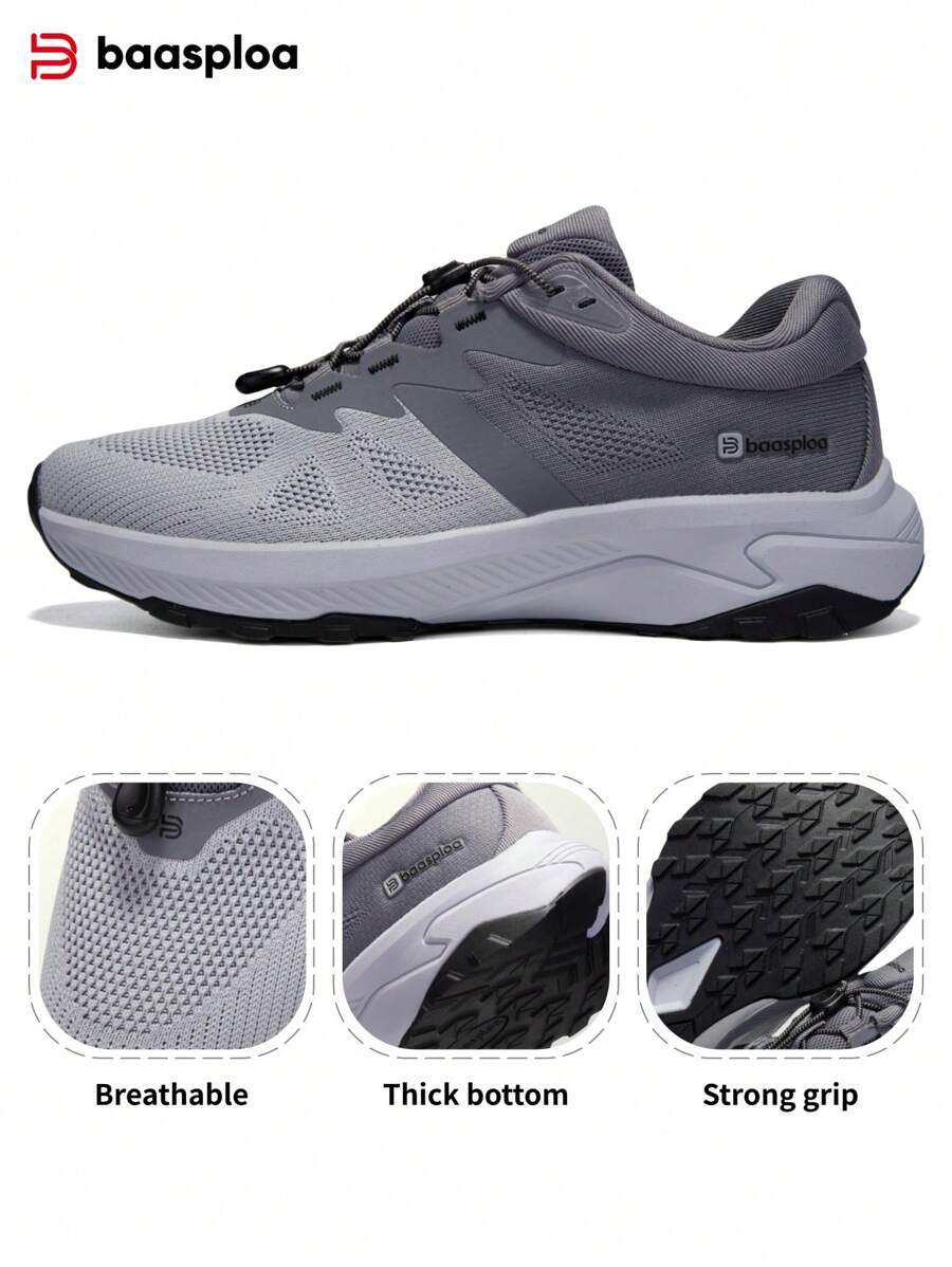 baasploa 1pc Men's Outdoor Shoes Mesh Surface Outdoor Walking Shoes Brand Comfortable Wear-Resistant Men's New Sports Walking Shoes