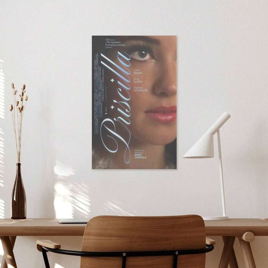 1pc Priscilla Movie Poster Print Modern Wall Art Painting Canvas Posters Artworks Gift Idea Room Aesthetic Frameless Posters